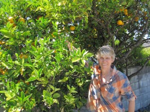 Val Picking Oranages for Brreakfast
